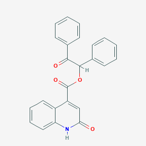 molecular formula C24H17NO4 B435347 2-Oxo-1,2-diphenylethyl 2-hydroxy-4-quinolinecarboxylate CAS No. 376379-12-3