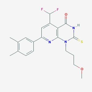 5-(difluoromethyl)-7-(3,4-dimethylphenyl)-1-(3-methoxypropyl)-2-sulfanylpyrido[2,3-d]pyrimidin-4(1H)-one