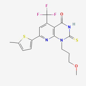 2-mercapto-1-(3-methoxypropyl)-7-(5-methyl-2-thienyl)-5-(trifluoromethyl)pyrido[2,3-d]pyrimidin-4(1H)-one