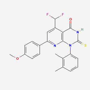 5-(difluoromethyl)-1-(2,3-dimethylphenyl)-7-(4-methoxyphenyl)-2-sulfanylpyrido[2,3-d]pyrimidin-4(1H)-one