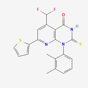 5-(DIFLUOROMETHYL)-1-(2,3-DIMETHYLPHENYL)-2-SULFANYL-7-(2-THIENYL)PYRIDO[2,3-D]PYRIMIDIN-4(1H)-ONE