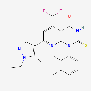 5-(difluoromethyl)-1-(2,3-dimethylphenyl)-7-(1-ethyl-5-methyl-1H-pyrazol-4-yl)-2-mercaptopyrido[2,3-d]pyrimidin-4(1H)-one