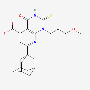 7-(1-ADAMANTYL)-5-(DIFLUOROMETHYL)-1-(3-METHOXYPROPYL)-2-SULFANYLPYRIDO[2,3-D]PYRIMIDIN-4(1H)-ONE