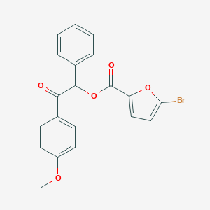 molecular formula C20H15BrO5 B435356 2-(4-Methoxyphenyl)-2-oxo-1-phenylethyl 5-bromo-2-furoate CAS No. 352672-08-3
