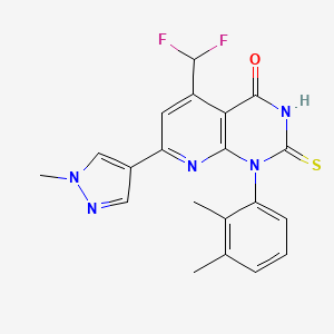 5-(difluoromethyl)-1-(2,3-dimethylphenyl)-7-(1-methyl-1H-pyrazol-4-yl)-2-sulfanylpyrido[2,3-d]pyrimidin-4(1H)-one