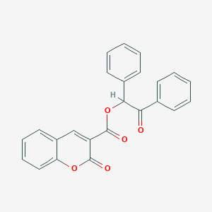 molecular formula C24H16O5 B435357 2-oxo-1,2-diphenylethyl 2-oxo-2H-chromene-3-carboxylate CAS No. 98986-26-6