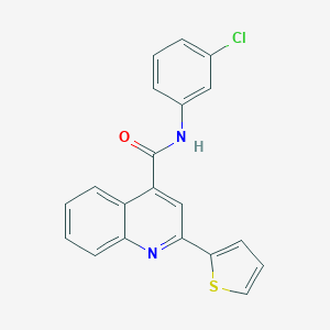 molecular formula C20H13ClN2OS B435358 N-(3-chlorophenyl)-2-(2-thienyl)-4-quinolinecarboxamide CAS No. 499212-10-1