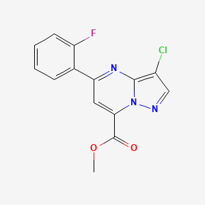 methyl 3-chloro-5-(2-fluorophenyl)pyrazolo[1,5-a]pyrimidine-7-carboxylate