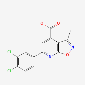 molecular formula C15H10Cl2N2O3 B4353627 methyl 6-(3,4-dichlorophenyl)-3-methylisoxazolo[5,4-b]pyridine-4-carboxylate 