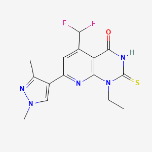 5-(difluoromethyl)-7-(1,3-dimethyl-1H-pyrazol-4-yl)-1-ethyl-2-sulfanylpyrido[2,3-d]pyrimidin-4(1H)-one