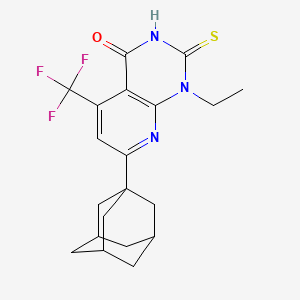 7-(1-ADAMANTYL)-1-ETHYL-2-SULFANYL-5-(TRIFLUOROMETHYL)PYRIDO[2,3-D]PYRIMIDIN-4(1H)-ONE