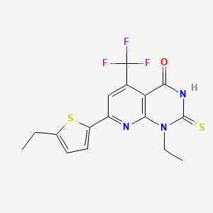 1-ETHYL-7-(5-ETHYL-2-THIENYL)-2-SULFANYL-5-(TRIFLUOROMETHYL)PYRIDO[2,3-D]PYRIMIDIN-4(1H)-ONE