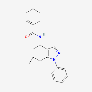 N-(6,6-dimethyl-1-phenyl-4,5,6,7-tetrahydro-1H-indazol-4-yl)-1-cyclohexene-1-carboxamide