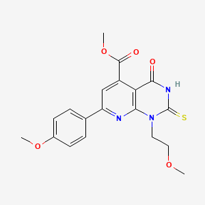 Methyl 1-(2-methoxyethyl)-7-(4-methoxyphenyl)-4-oxo-2-sulfanyl-1,4-dihydropyrido[2,3-d]pyrimidine-5-carboxylate