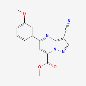 methyl 3-cyano-5-(3-methoxyphenyl)pyrazolo[1,5-a]pyrimidine-7-carboxylate