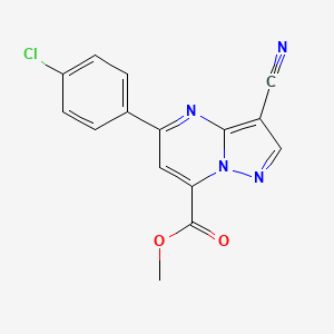 methyl 5-(4-chlorophenyl)-3-cyanopyrazolo[1,5-a]pyrimidine-7-carboxylate