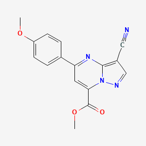 methyl 3-cyano-5-(4-methoxyphenyl)pyrazolo[1,5-a]pyrimidine-7-carboxylate