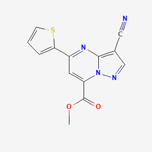 methyl 3-cyano-5-(2-thienyl)pyrazolo[1,5-a]pyrimidine-7-carboxylate