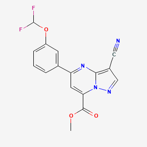 methyl 3-cyano-5-[3-(difluoromethoxy)phenyl]pyrazolo[1,5-a]pyrimidine-7-carboxylate