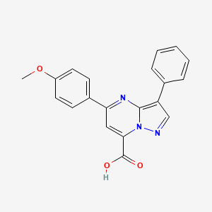 5-(4-methoxyphenyl)-3-phenylpyrazolo[1,5-a]pyrimidine-7-carboxylic acid