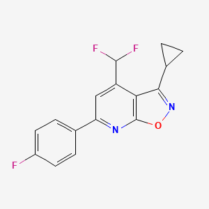 3-cyclopropyl-4-(difluoromethyl)-6-(4-fluorophenyl)isoxazolo[5,4-b]pyridine