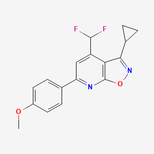 3-cyclopropyl-4-(difluoromethyl)-6-(4-methoxyphenyl)isoxazolo[5,4-b]pyridine