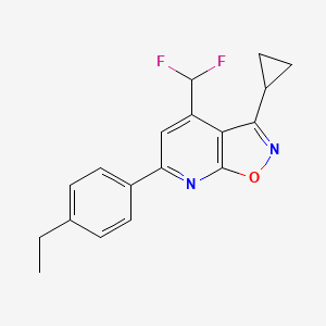 3-cyclopropyl-4-(difluoromethyl)-6-(4-ethylphenyl)isoxazolo[5,4-b]pyridine