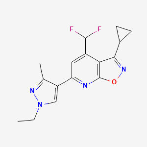 3-cyclopropyl-4-(difluoromethyl)-6-(1-ethyl-3-methyl-1H-pyrazol-4-yl)isoxazolo[5,4-b]pyridine