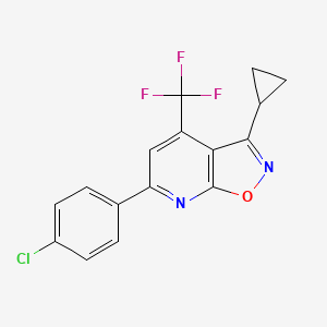 6-(4-chlorophenyl)-3-cyclopropyl-4-(trifluoromethyl)isoxazolo[5,4-b]pyridine