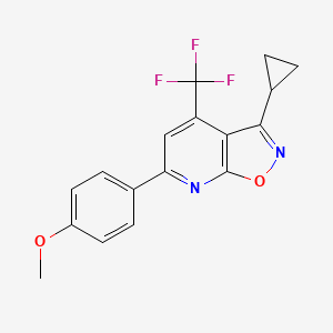 3-cyclopropyl-6-(4-methoxyphenyl)-4-(trifluoromethyl)isoxazolo[5,4-b]pyridine