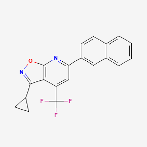 molecular formula C20H13F3N2O B4354004 3-cyclopropyl-6-(2-naphthyl)-4-(trifluoromethyl)isoxazolo[5,4-b]pyridine 