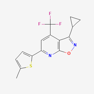 3-cyclopropyl-6-(5-methyl-2-thienyl)-4-(trifluoromethyl)isoxazolo[5,4-b]pyridine