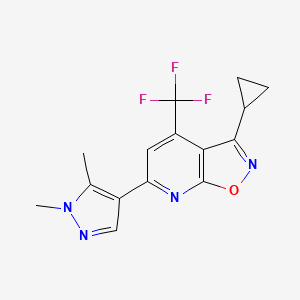 3-Cyclopropyl-6-(1,5-dimethylpyrazol-4-yl)-4-(trifluoromethyl)-[1,2]oxazolo[5,4-b]pyridine