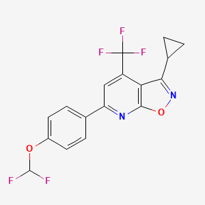 3-cyclopropyl-6-[4-(difluoromethoxy)phenyl]-4-(trifluoromethyl)isoxazolo[5,4-b]pyridine