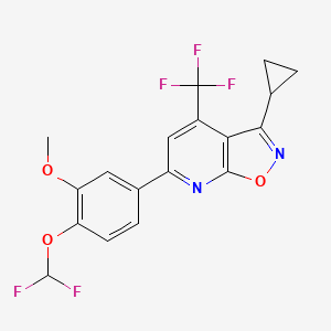 3-cyclopropyl-6-[4-(difluoromethoxy)-3-methoxyphenyl]-4-(trifluoromethyl)isoxazolo[5,4-b]pyridine