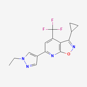 3-cyclopropyl-6-(1-ethyl-1H-pyrazol-4-yl)-4-(trifluoromethyl)isoxazolo[5,4-b]pyridine