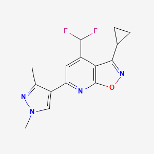 3-cyclopropyl-4-(difluoromethyl)-6-(1,3-dimethyl-1H-pyrazol-4-yl)isoxazolo[5,4-b]pyridine