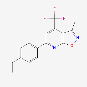 molecular formula C16H13F3N2O B4354102 6-(4-ethylphenyl)-3-methyl-4-(trifluoromethyl)isoxazolo[5,4-b]pyridine 