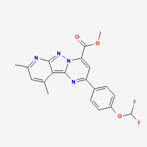 methyl 4-[4-(difluoromethoxy)phenyl]-11,13-dimethyl-3,7,8,10-tetrazatricyclo[7.4.0.02,7]trideca-1,3,5,8,10,12-hexaene-6-carboxylate