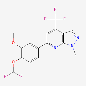 6-[4-(difluoromethoxy)-3-methoxyphenyl]-1-methyl-4-(trifluoromethyl)-1H-pyrazolo[3,4-b]pyridine