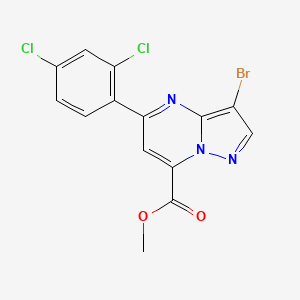 methyl 3-bromo-5-(2,4-dichlorophenyl)pyrazolo[1,5-a]pyrimidine-7-carboxylate