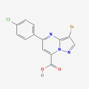 3-bromo-5-(4-chlorophenyl)pyrazolo[1,5-a]pyrimidine-7-carboxylic acid