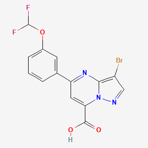 3-bromo-5-[3-(difluoromethoxy)phenyl]pyrazolo[1,5-a]pyrimidine-7-carboxylic acid