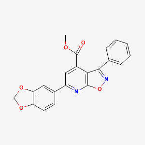 methyl 6-(1,3-benzodioxol-5-yl)-3-phenylisoxazolo[5,4-b]pyridine-4-carboxylate