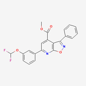 molecular formula C21H14F2N2O4 B4354257 methyl 6-[3-(difluoromethoxy)phenyl]-3-phenylisoxazolo[5,4-b]pyridine-4-carboxylate 