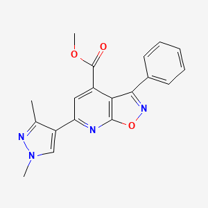 methyl 6-(1,3-dimethyl-1H-pyrazol-4-yl)-3-phenylisoxazolo[5,4-b]pyridine-4-carboxylate