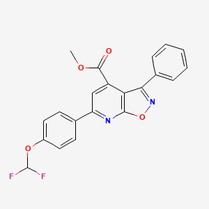 methyl 6-[4-(difluoromethoxy)phenyl]-3-phenylisoxazolo[5,4-b]pyridine-4-carboxylate