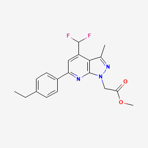 methyl [4-(difluoromethyl)-6-(4-ethylphenyl)-3-methyl-1H-pyrazolo[3,4-b]pyridin-1-yl]acetate