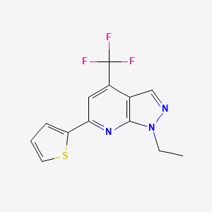 1-ethyl-6-(2-thienyl)-4-(trifluoromethyl)-1H-pyrazolo[3,4-b]pyridine