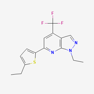 1-ethyl-6-(5-ethyl-2-thienyl)-4-(trifluoromethyl)-1H-pyrazolo[3,4-b]pyridine